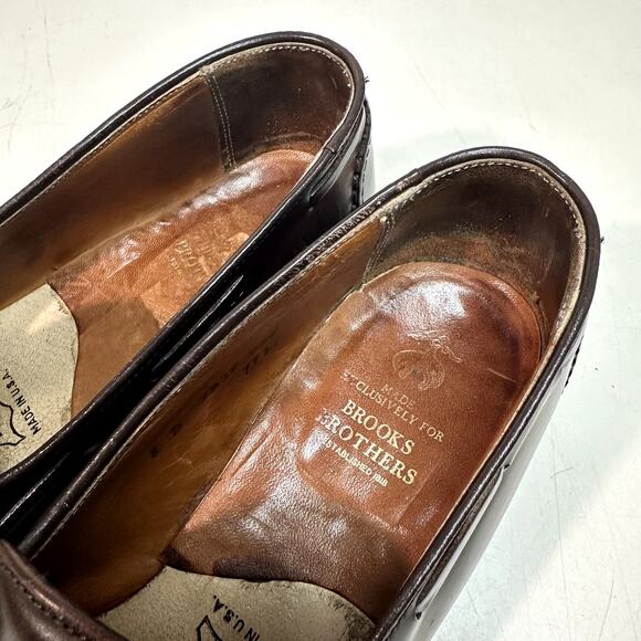 NEW HEELS Alden x Brooks 772 Color 8 Shell Cordovan Tassel Loafer Made in USA 8 - Picture 9 of 13